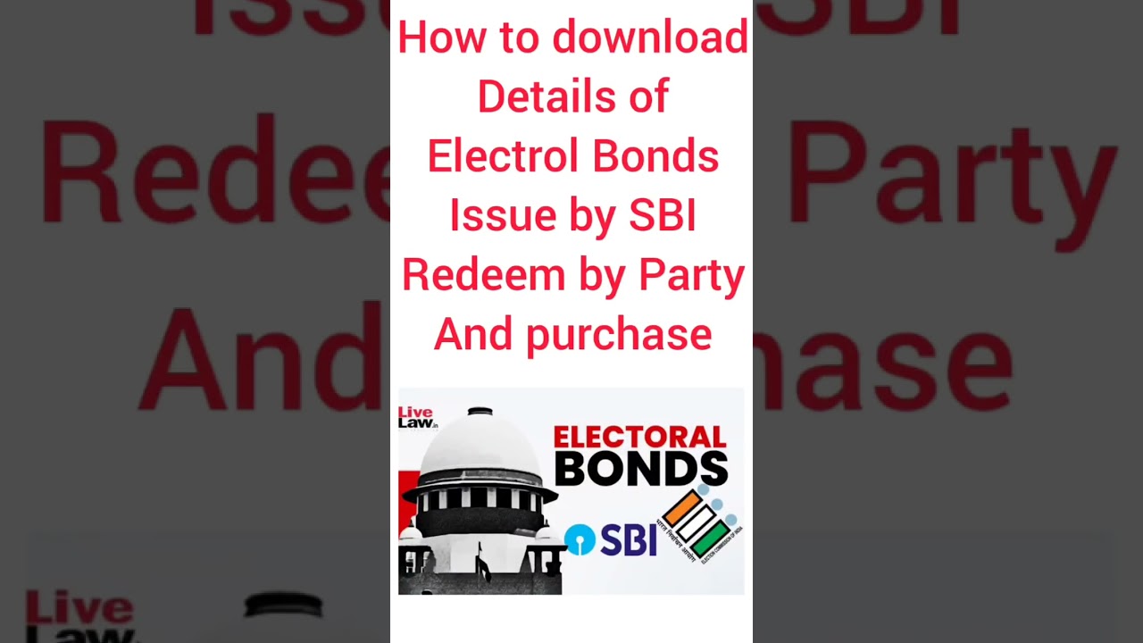 How to download details of Electoral Bond list #electrolbond #sbi #election