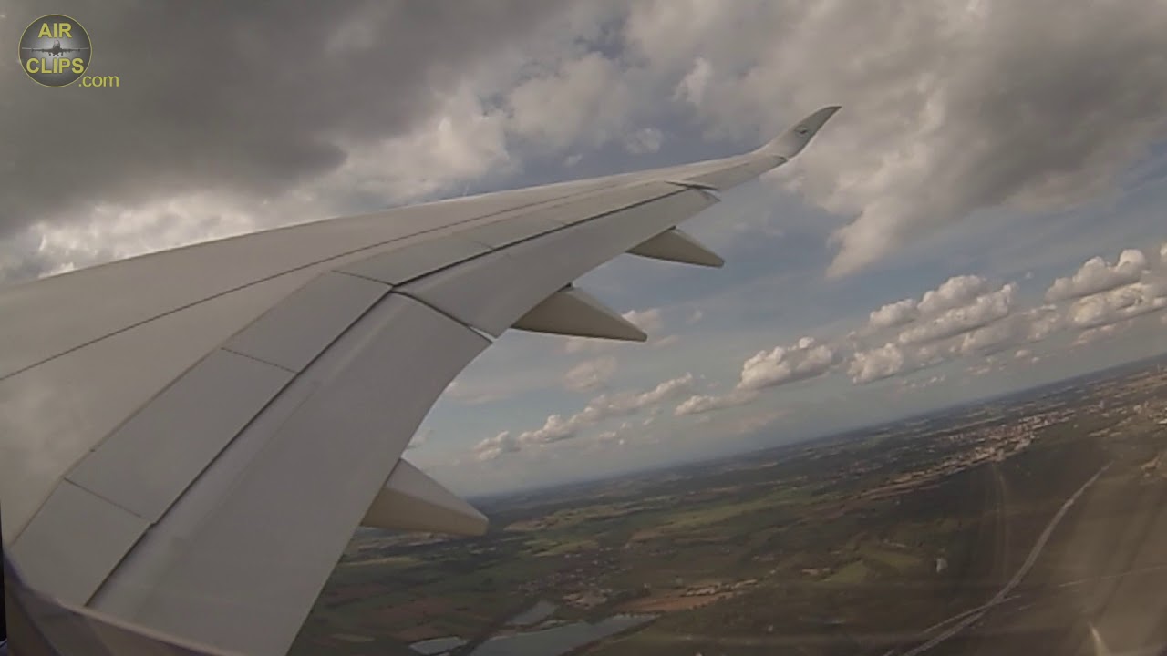 Lufthansa A350-900 Takeoff Wing View from Munich to Tokyo [AirClips]