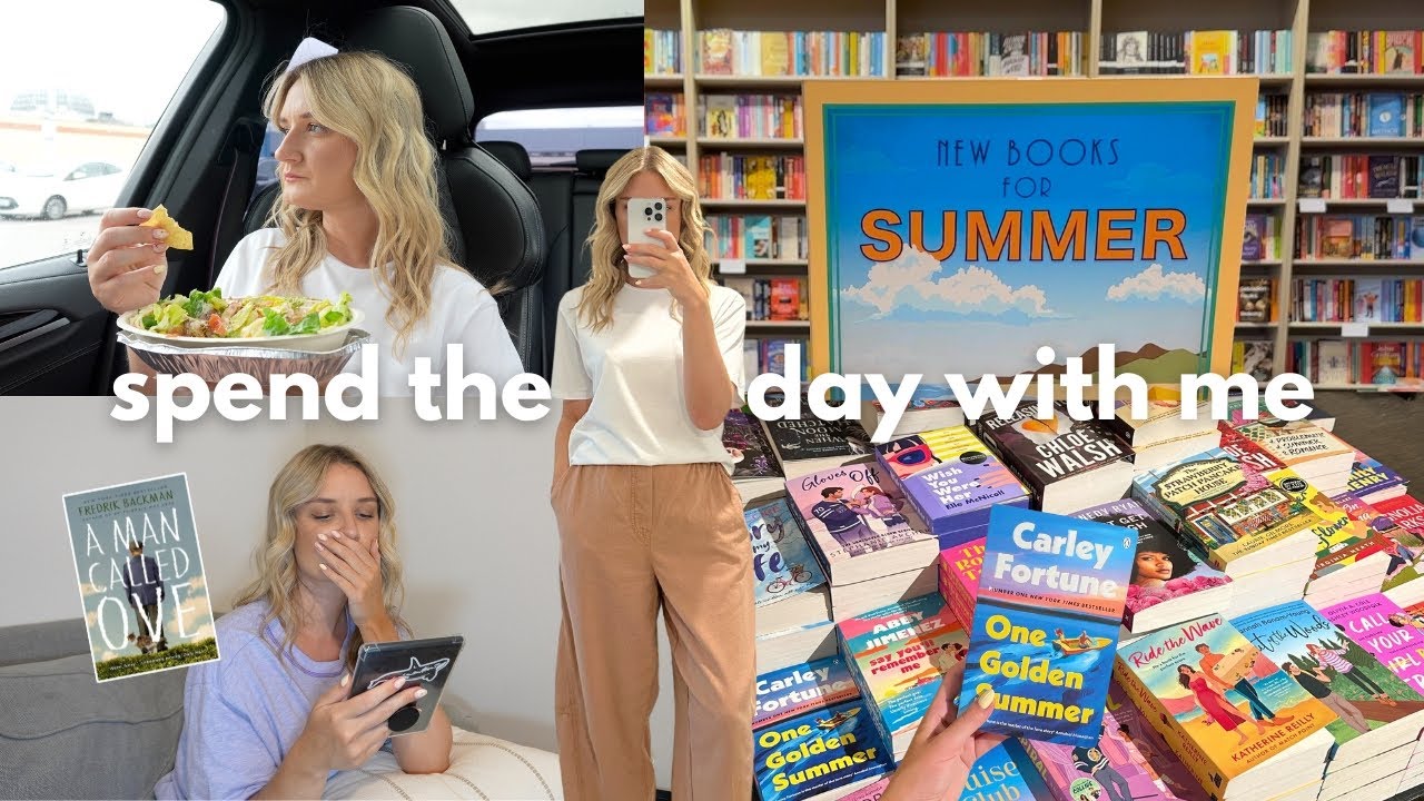 book shopping & reading A Man Called Ove 🐈 spend the day with me