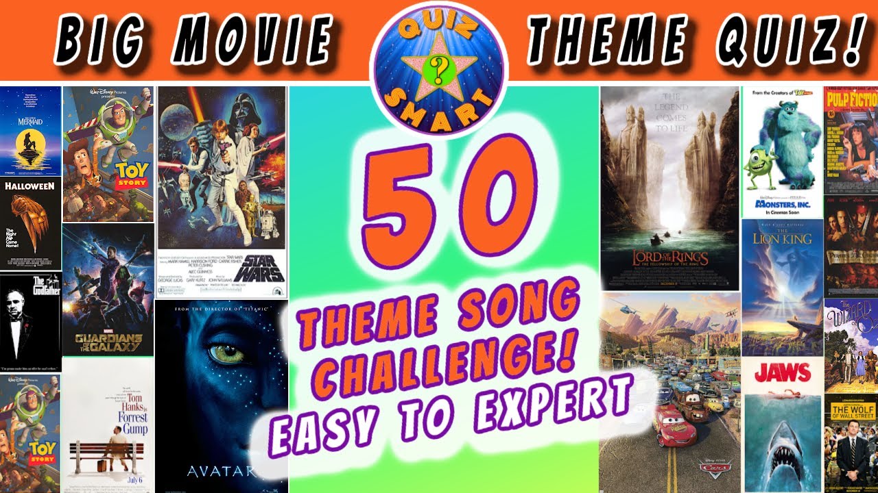 Guess The Movie Theme Song QUIZ CHALLENGE! (50 Song Tracks)