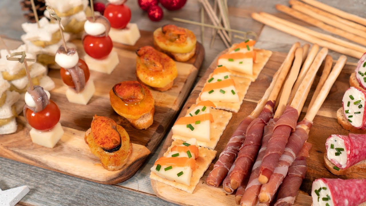 6 ideas de APERITIVOS Y CANAPÉS Para Navidad y Fiestas