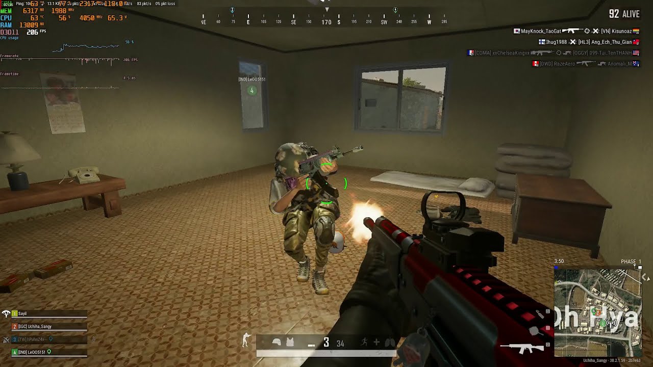 PUBG Hotdrop | 5700x3D | 6700XT | 1080p | Curve Optimiser- Negative 10, 20