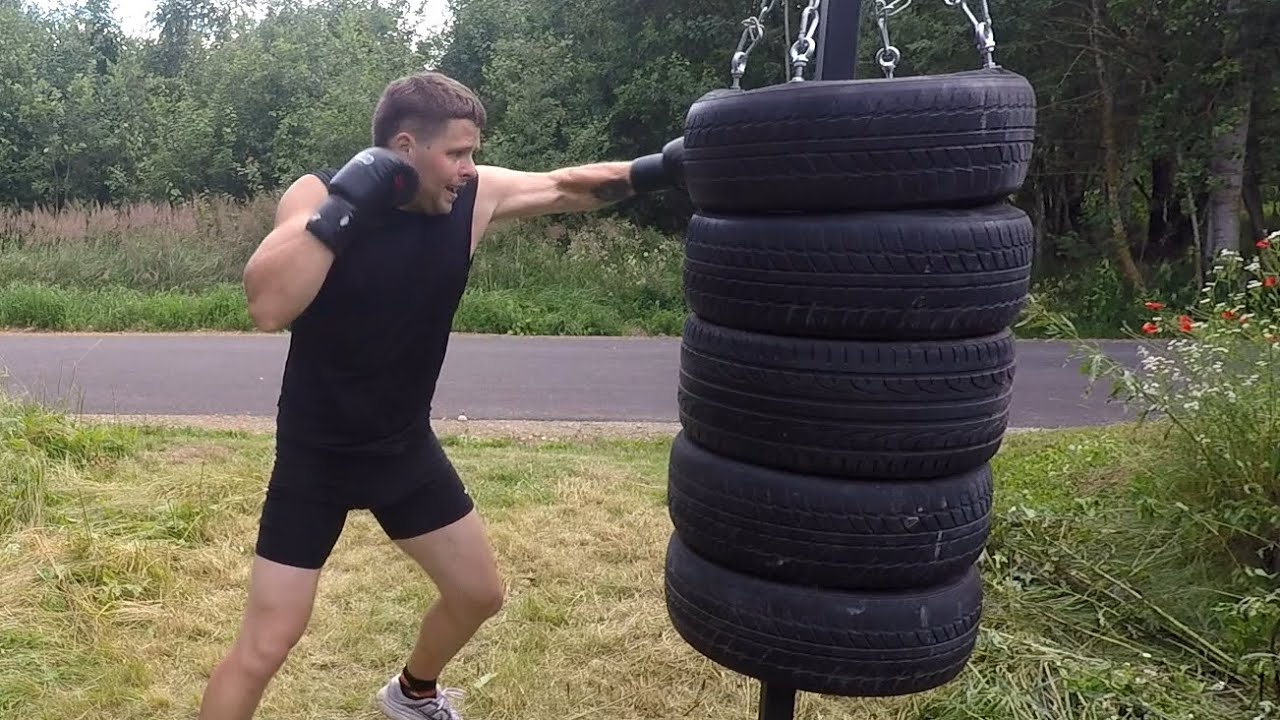 Боксерская груша из шин (как сделать)