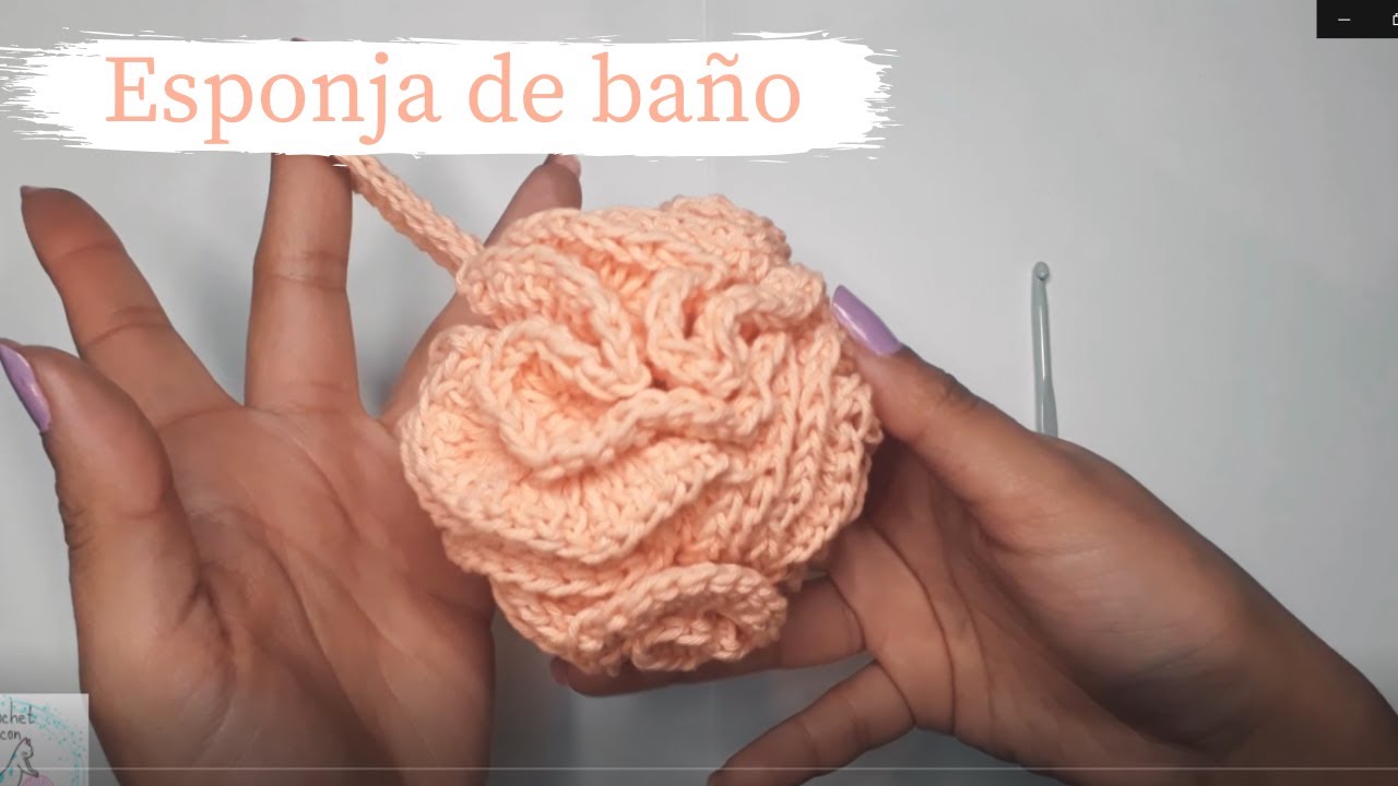 ESPONJA DE BAÑO A CROCHET TUTORIAL paso a paso | Esponja ecológica zero waste