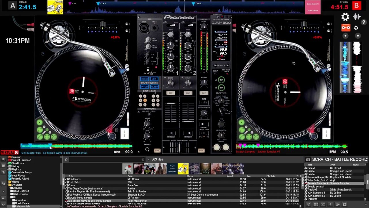 Virtual DJ 8 - Mouse & Keyboard Scratch Freestyle Session #2