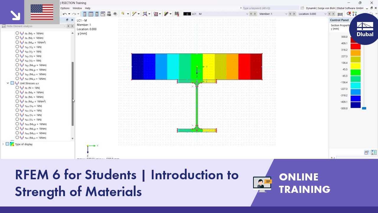 RFEM 6 for Students | Introduction to Strength of Materials | Oct 23, 2024