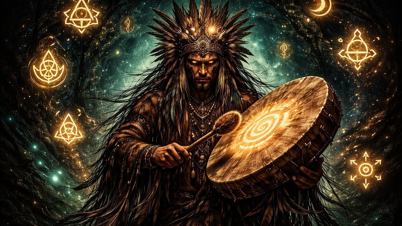 Shamanic Drumming Journey (1 HOUR) | Delta → Theta Deep Trance | Meditation • Healing • Sleep