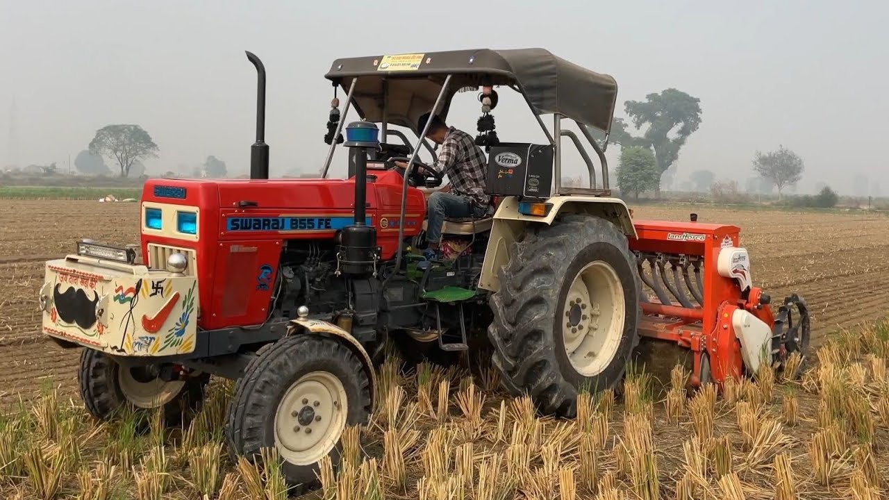 Swaraj 855 LHM Side gear Vs Landforce 8ft Super seeder performance।।