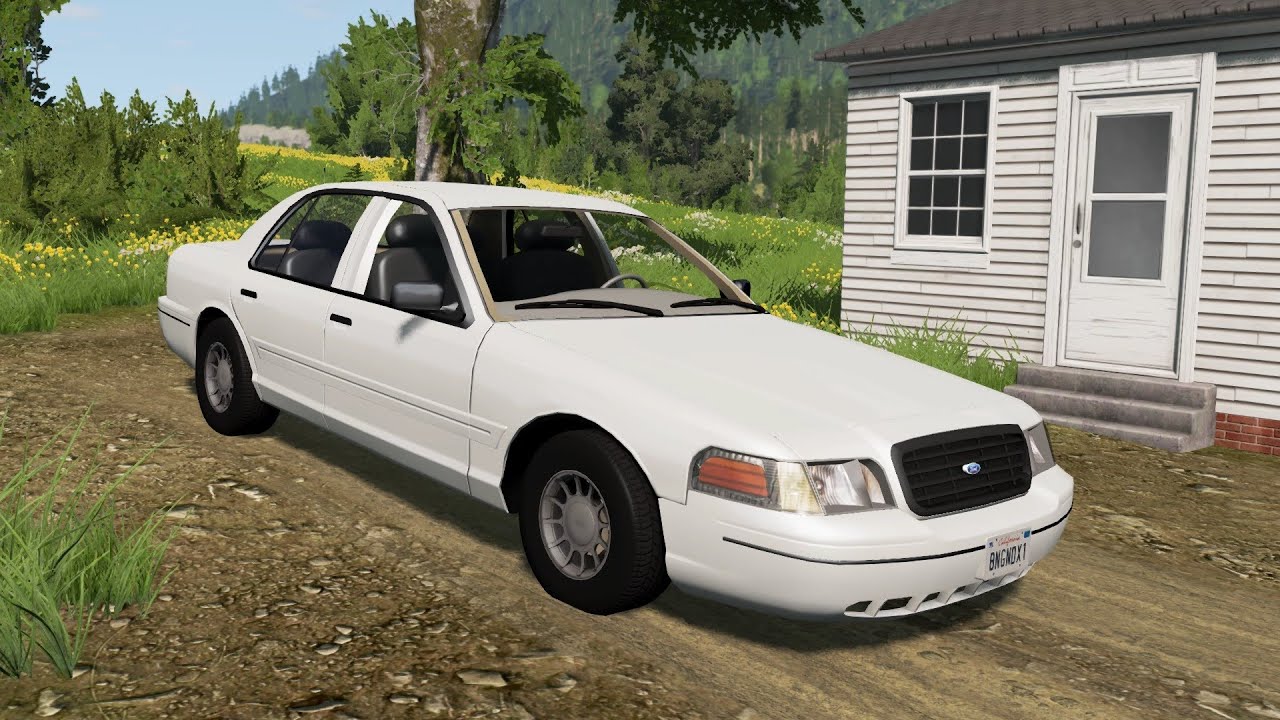 BeamNG.drive - Ford Crown Victoria 1999 - Car Show Test Drive Crash . 4K 60fps.