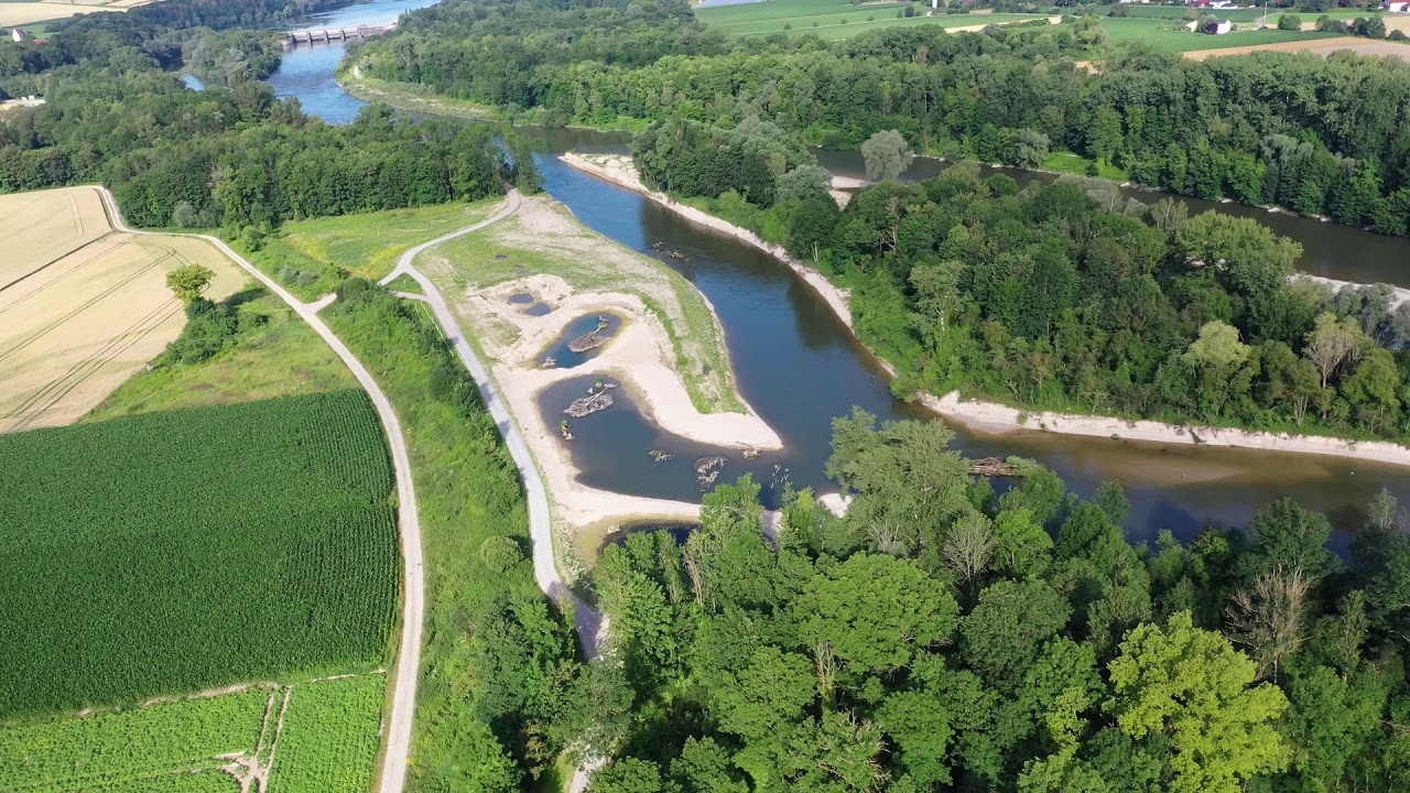 Landau Isar,  Renaturierung Isar 2020