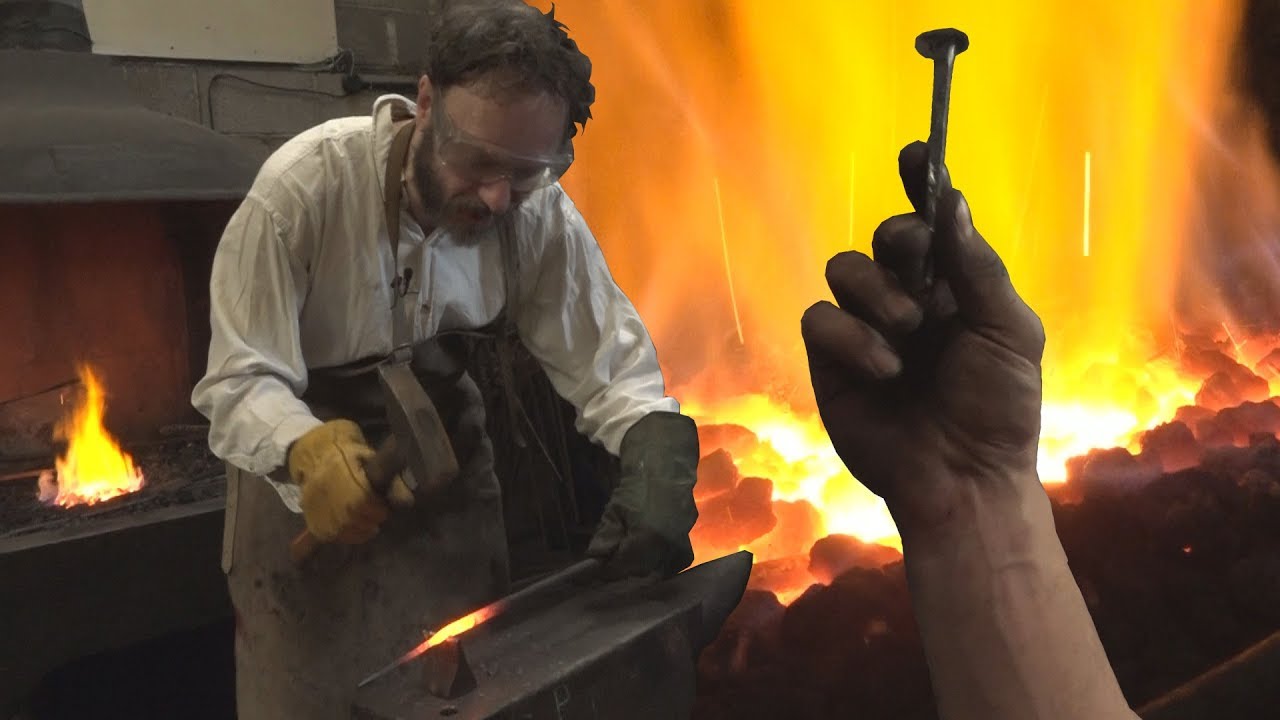 My apprenticeship as a blacksmith - forging a nail
