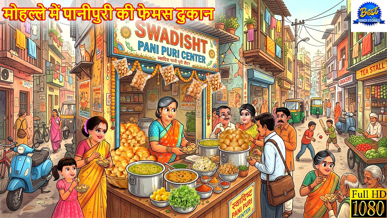 मोहल्ले में पानीपुरी की फेमस दुकान | Saas Bahu | Hindi Story | Hindi Kahani | Moral Story | Stories
