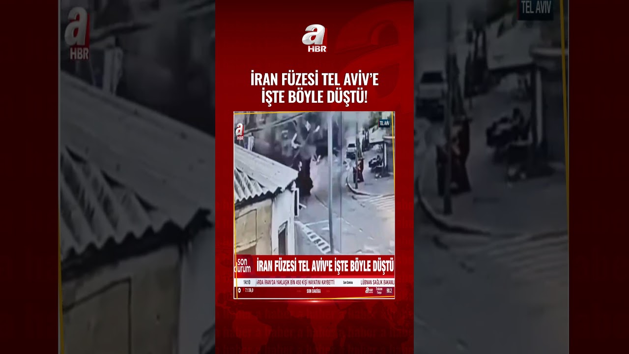 İran F&uuml;zeleri Tel Aviv'i İşte B&ouml;yle Vurdu! #shorts