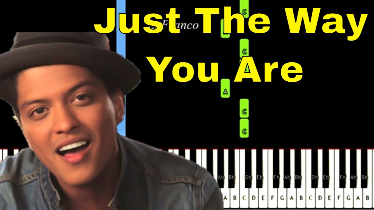 Bruno Mars  Just The Way You Are  EASY Piano Tutorial by Franco  Synthesia