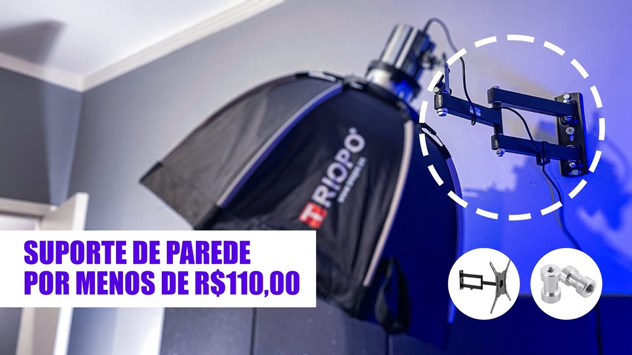 (DIY) SUPORTE DE PAREDE PARA SOFTBOX / OCTABOX - COLBOR CL60 + TRIOPO K2