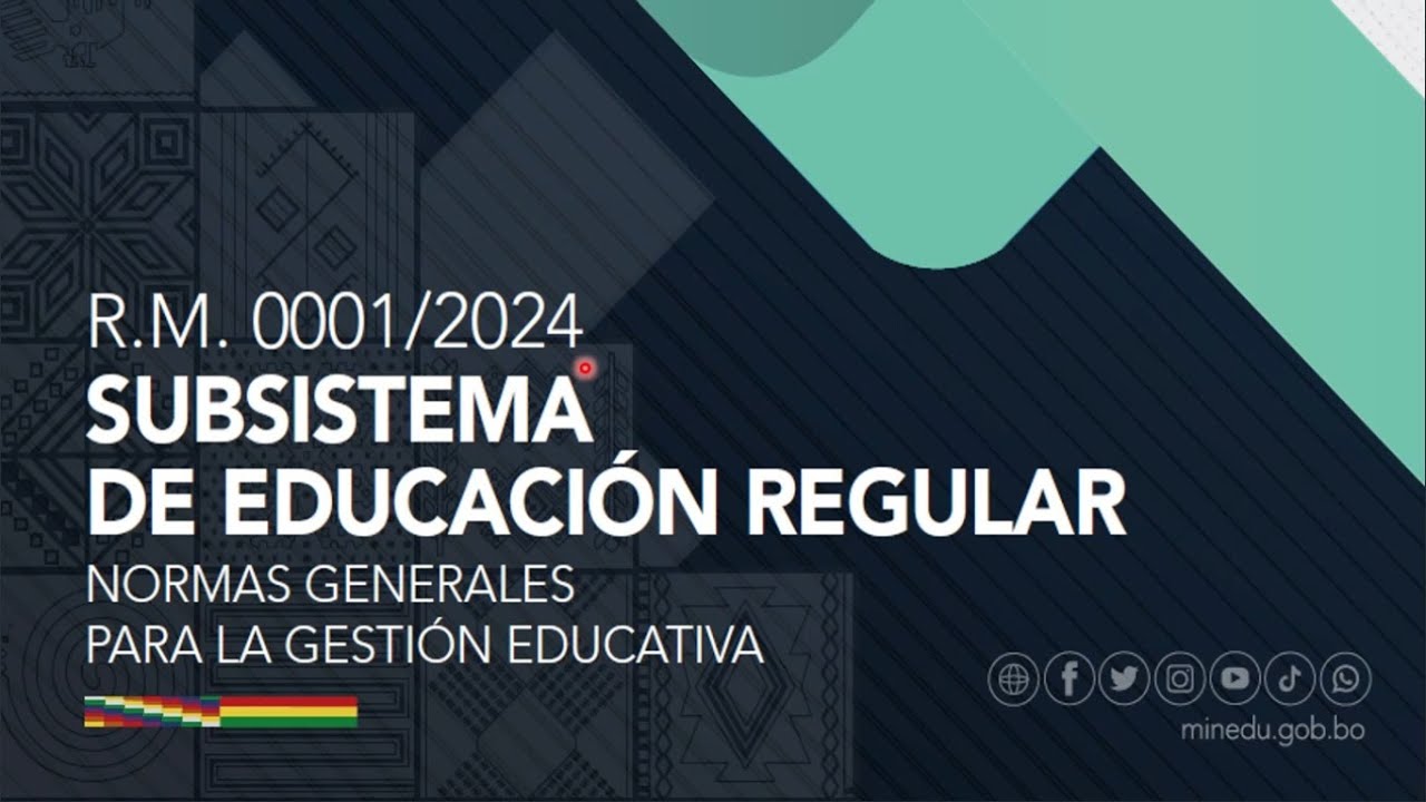 RESOLUCIÓN MINISTERIAL 0001/2024 (Subsistema de Educación Regular)