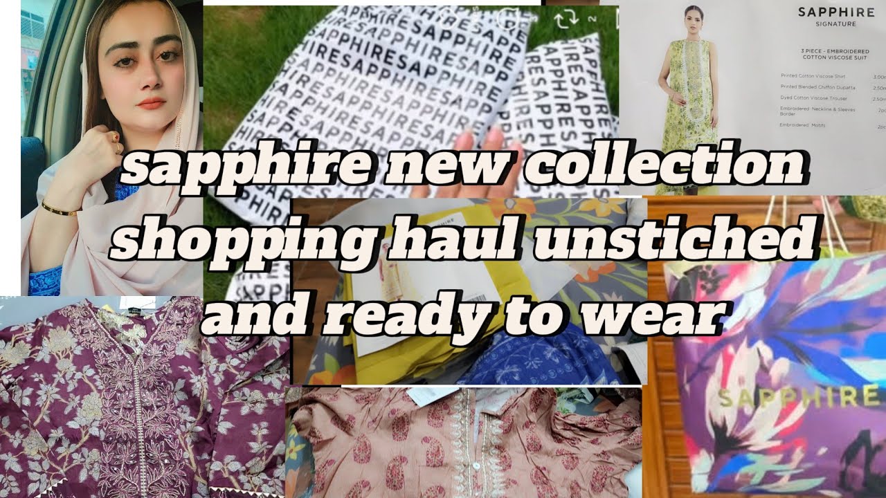 Sapphire winter unstiched and ready to wear  collection || shopping haul vlog 🛍