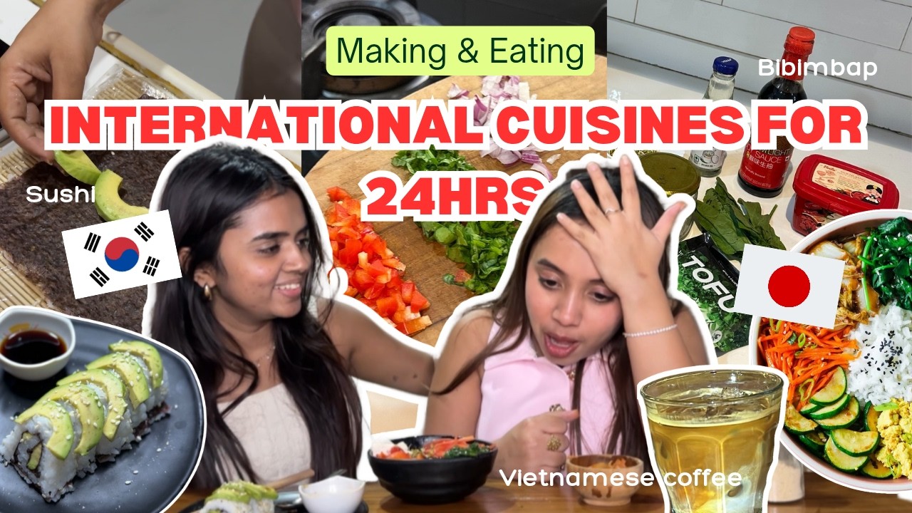 I only made and ate International cuisine for 24 Hours👩&zwj;🍳