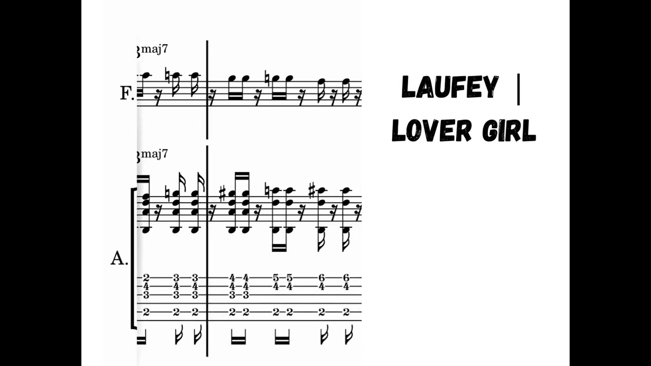 Laufey - Lover Girl | Flute Solo + Acoustic Guitar sheet music tab