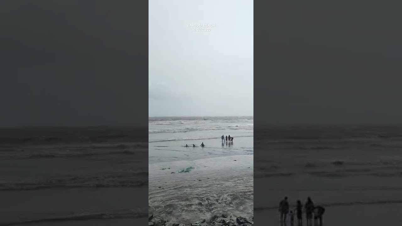 VARSOLI BEACH | MONSOON🌫️🌧️| ALIBAG | MAHARASHTRA 🇮🇳 #shorts #youtube #alibag #konkan #monsoon