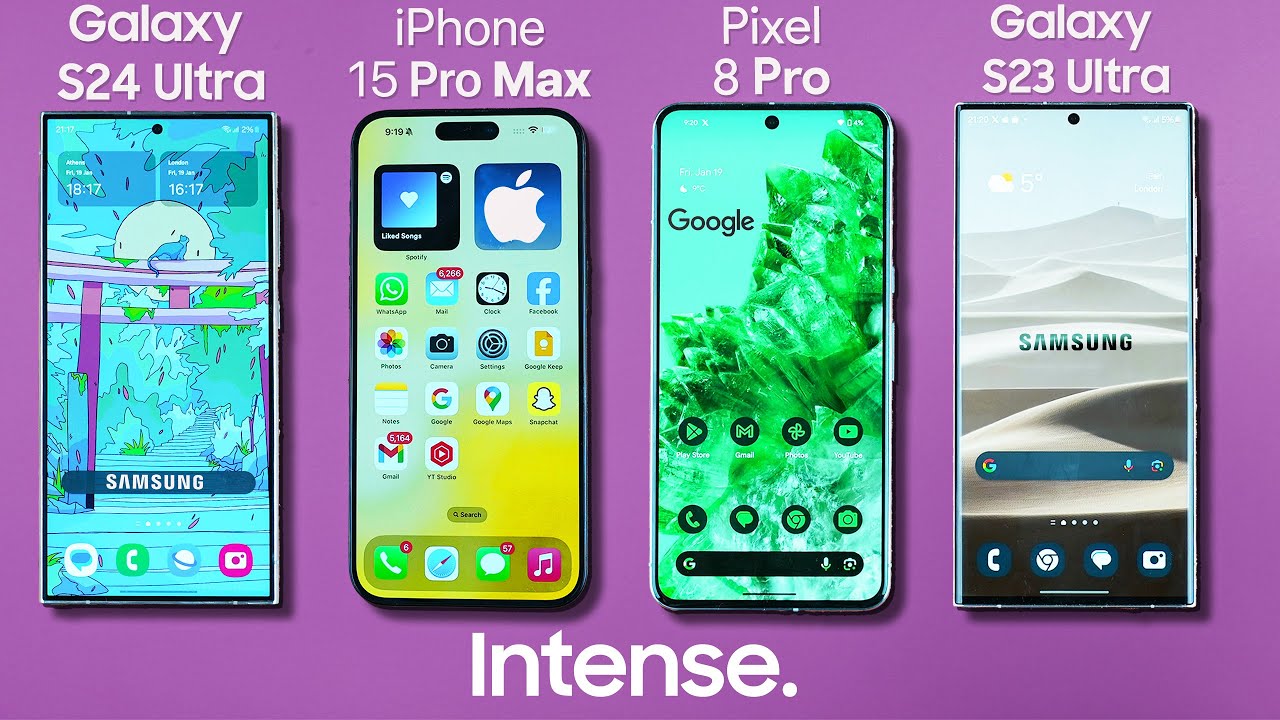 Samsung Galaxy S24 Ultra против iPhone 15 Pro Max / Pixel 8 Pro / S23 Ultra &mdash; тест разряда аккуму...