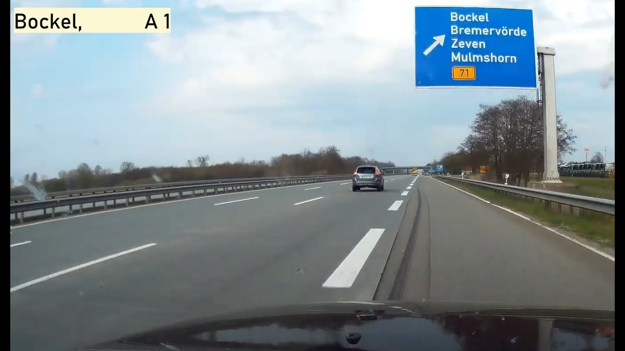 Van A1 Bremen-Hamburg via B71 langs kazerne Seedorf naar Godenstedt