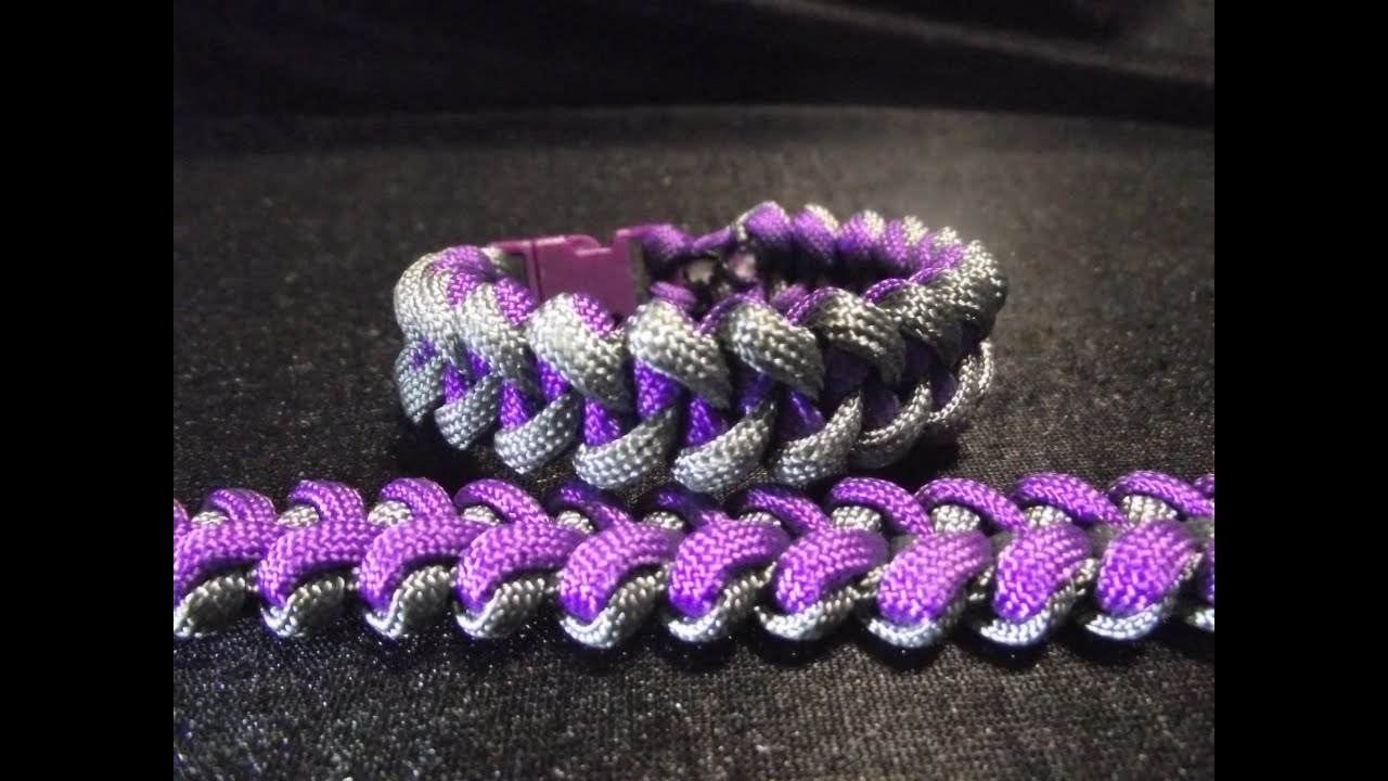 Paracord, bracelet Weavy loops piranha (tuto francais paracorde)