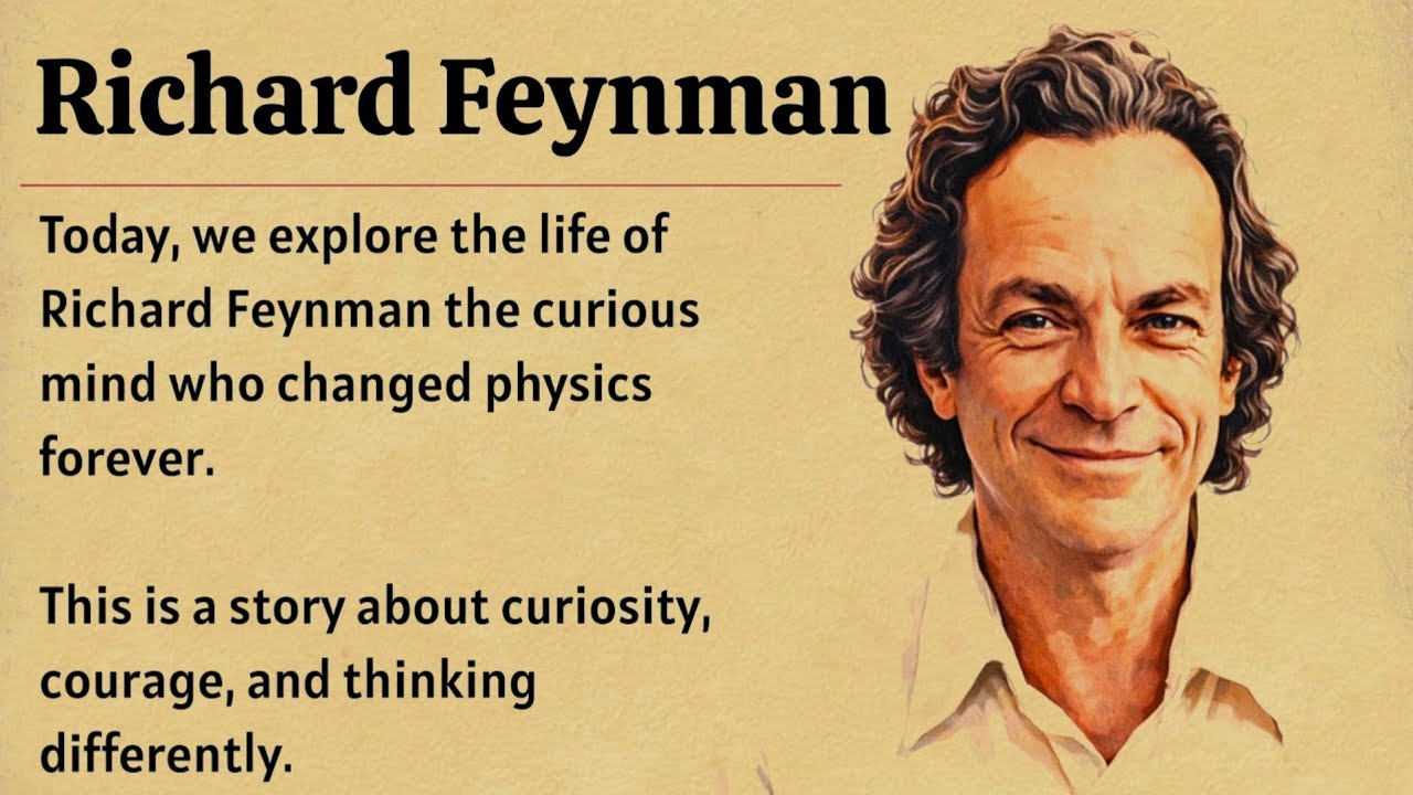 Richard Feynman Biography || Learn English Through Story Level 2 🔥 || Improve Your English ✅️