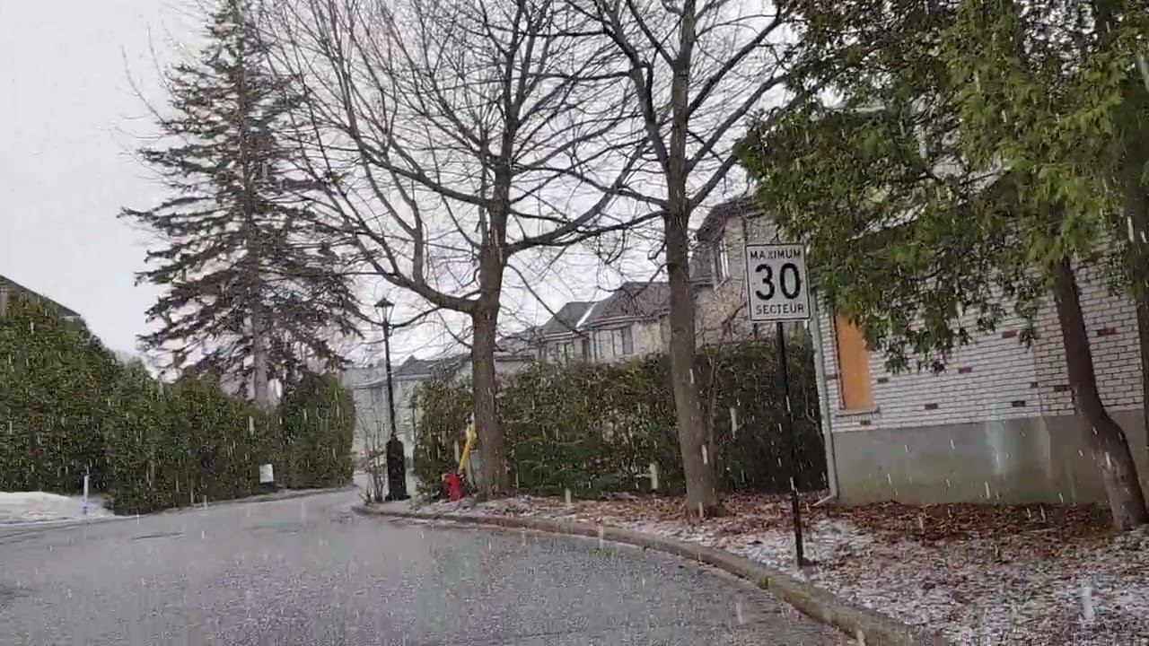 Hail in the middle of the day out of nowhere in Montreal.