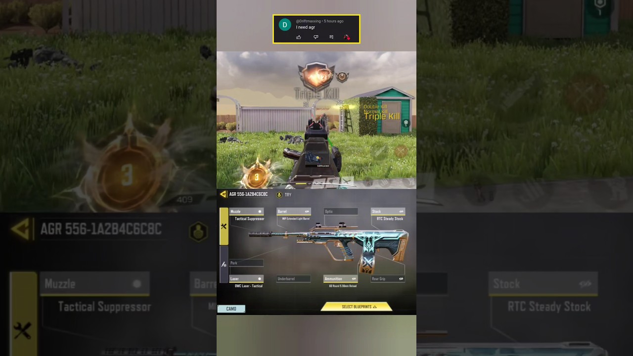 Лучшая сборка AGR 556 (AGR 556-1A2B4C6C8C) &mdash; COD Mobile 2025