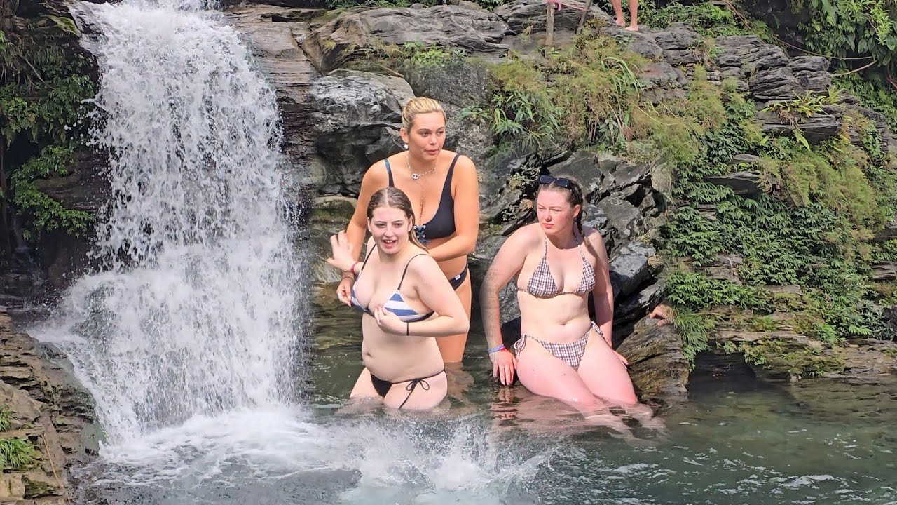 Angels dive to explore waterfalls - Ha Giang Loop #travel #waterfall