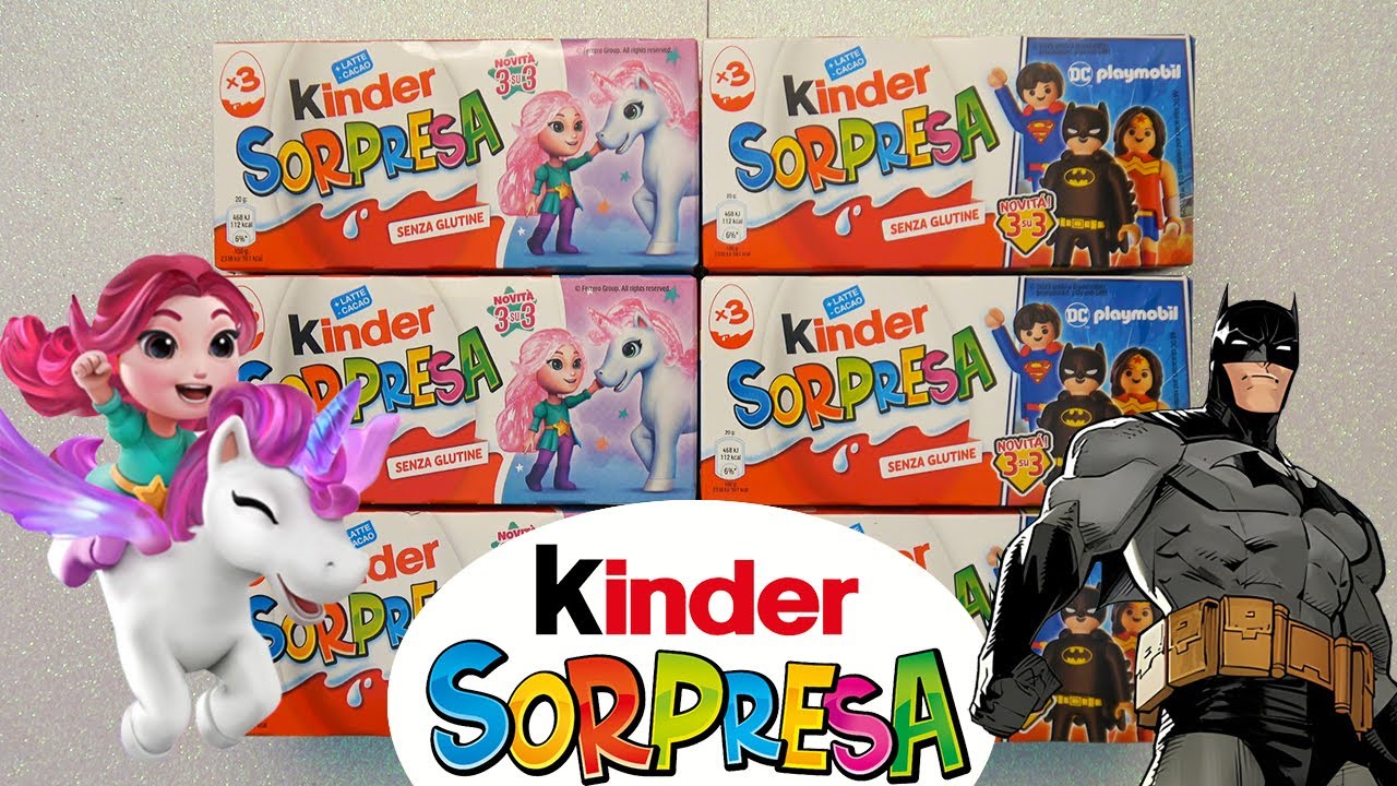 Nuovi KINDER SORPRESA -DC PLAYMOBIL & UNICORN- Unboxing ASMR #kinder #unboxing #asmr 