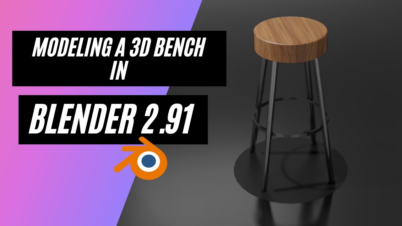Modeling a 3d bench in Blender 2.91/ Modelando um banco no Blender 2.91