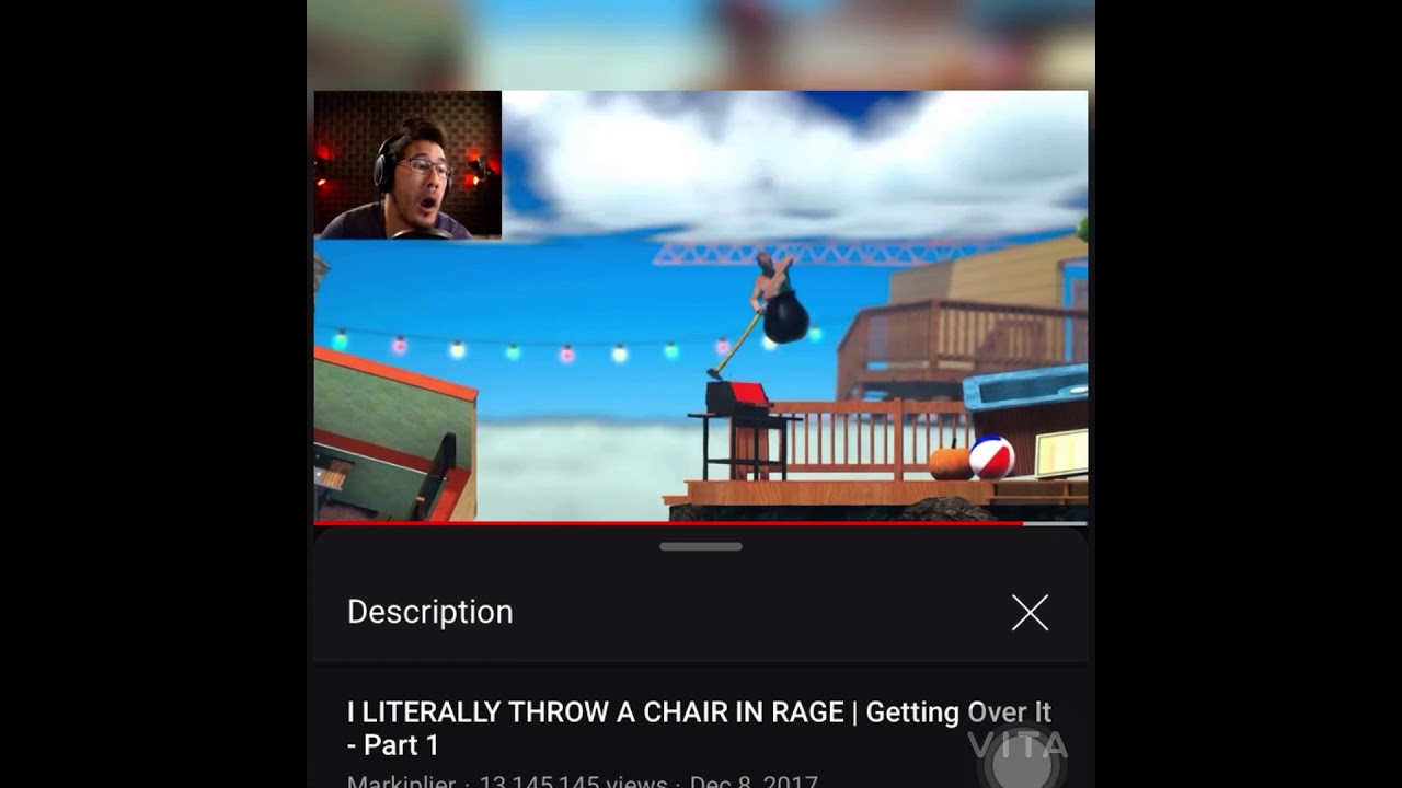 Markiplier. Mark throws chair in rage.