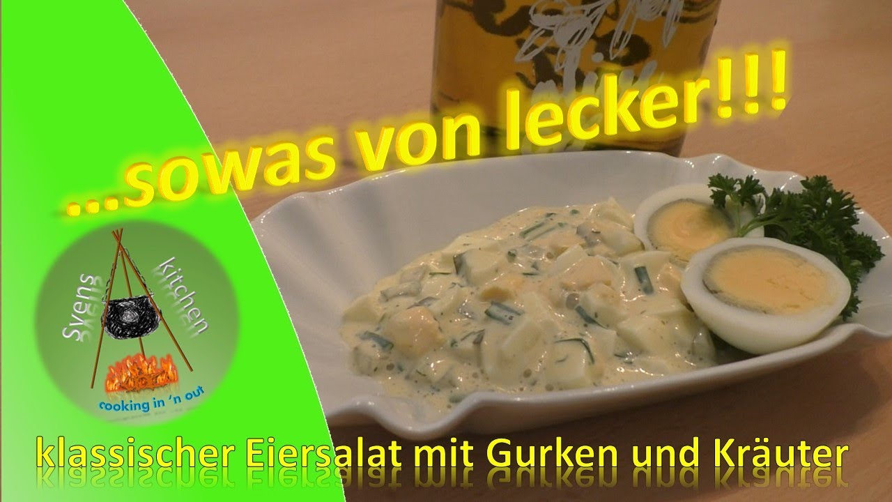 Super einfach, super lecker – klassischer Eiersalat mit Gurke und Kräuter