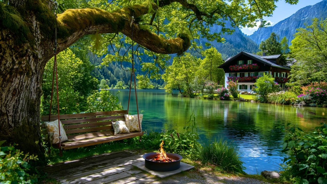 A Place That Brings Back old Memories 🌿 Lakeside Cabin Nature Ambience