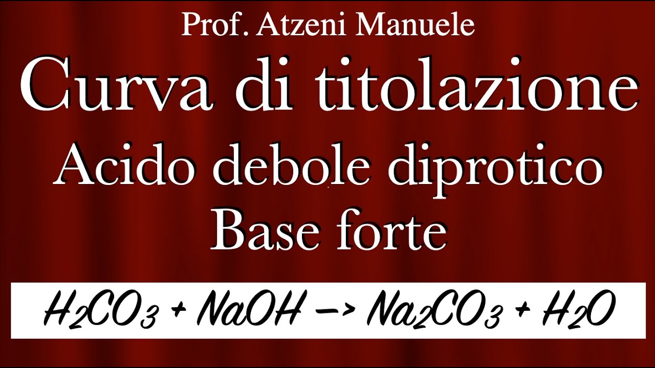 Curva Di Titolazione: Acido debole diprotico + base forte @Lezioni del Prof. Atzeni