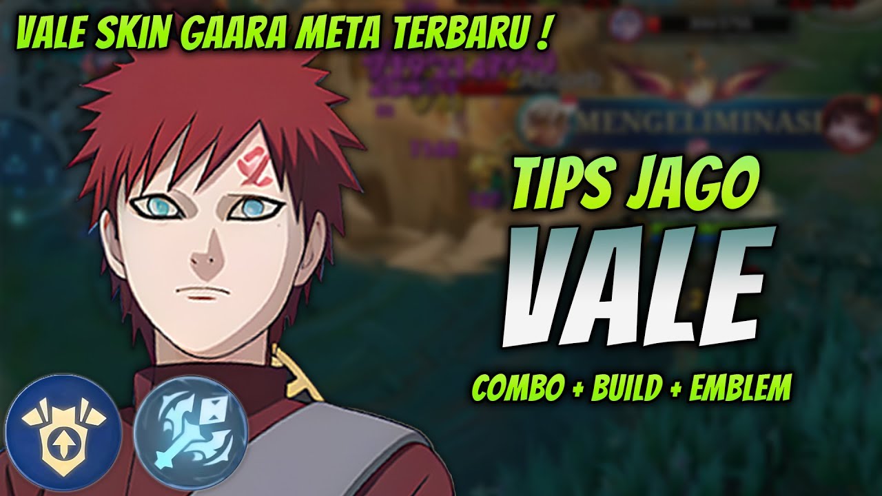 CARA MAIN VALE META TERBARU ! BUILD & EMBLEM VALE TERSAKIT 2025 ! | VALE MID LANE GAARA GAMEPLAY