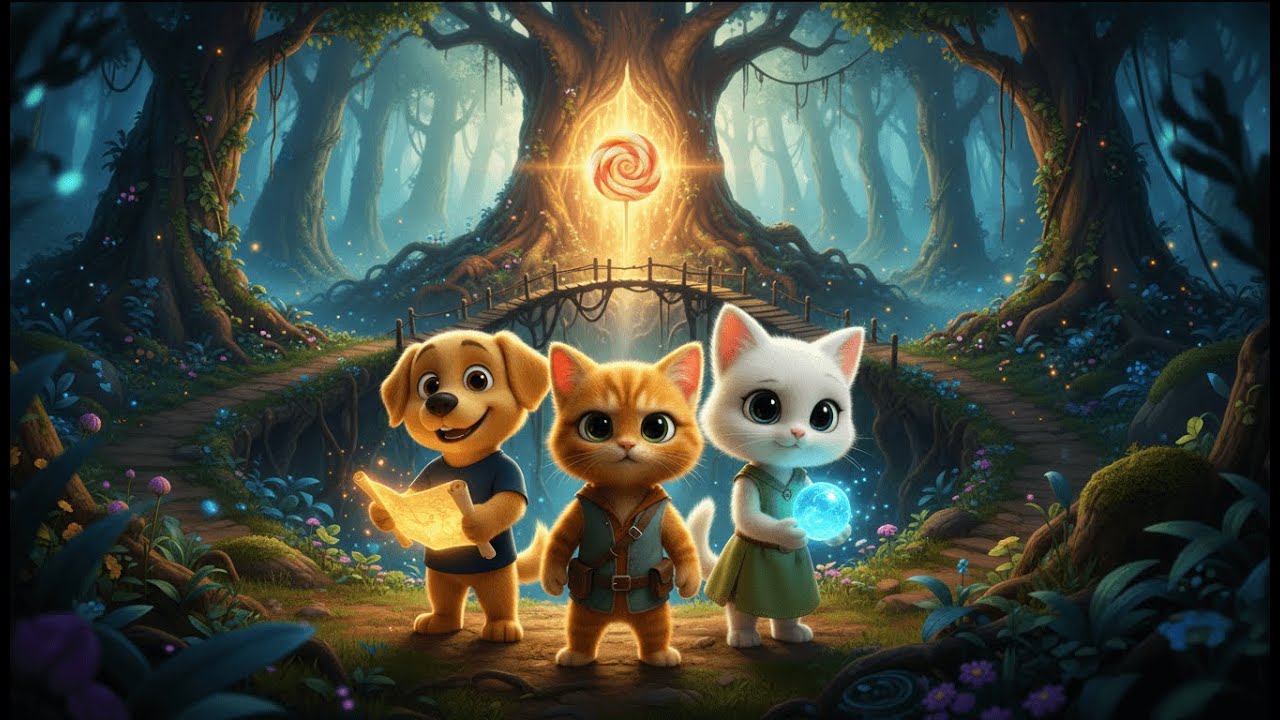 Lost Magic Candy Mystery 🍬🔍 | CAT QUIZZY’s Wild Forest Challenge #Happy Whisker Tales