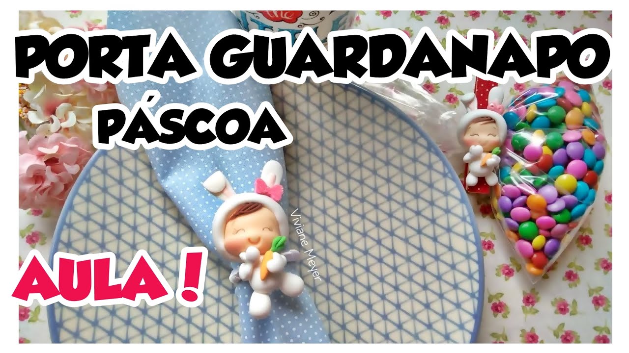 Lindo porta guardanapo PÁSCOA | APLIQUE biscuit | Biscuit Viviane Meyer