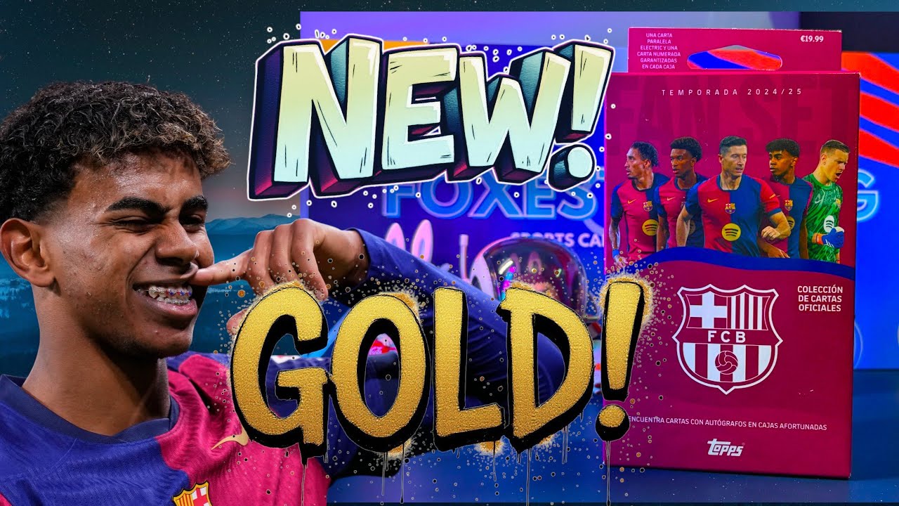 GOLD LAZER ROOKIE CARD!! NEW TOPPS BARCELONA FAN SET SEASON 2024/25 | #BoxBreak | #PackRip | #Soccer