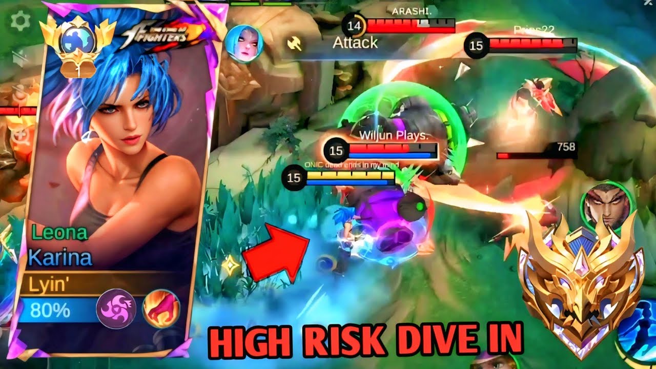 KARINA CARRY SOLO RANKED IN MYTHICAL IMMORTAL?! 😱🔥 HIGH RISK DIVE = EZ WIN😱 TOP 1 GLOBAL KARINA