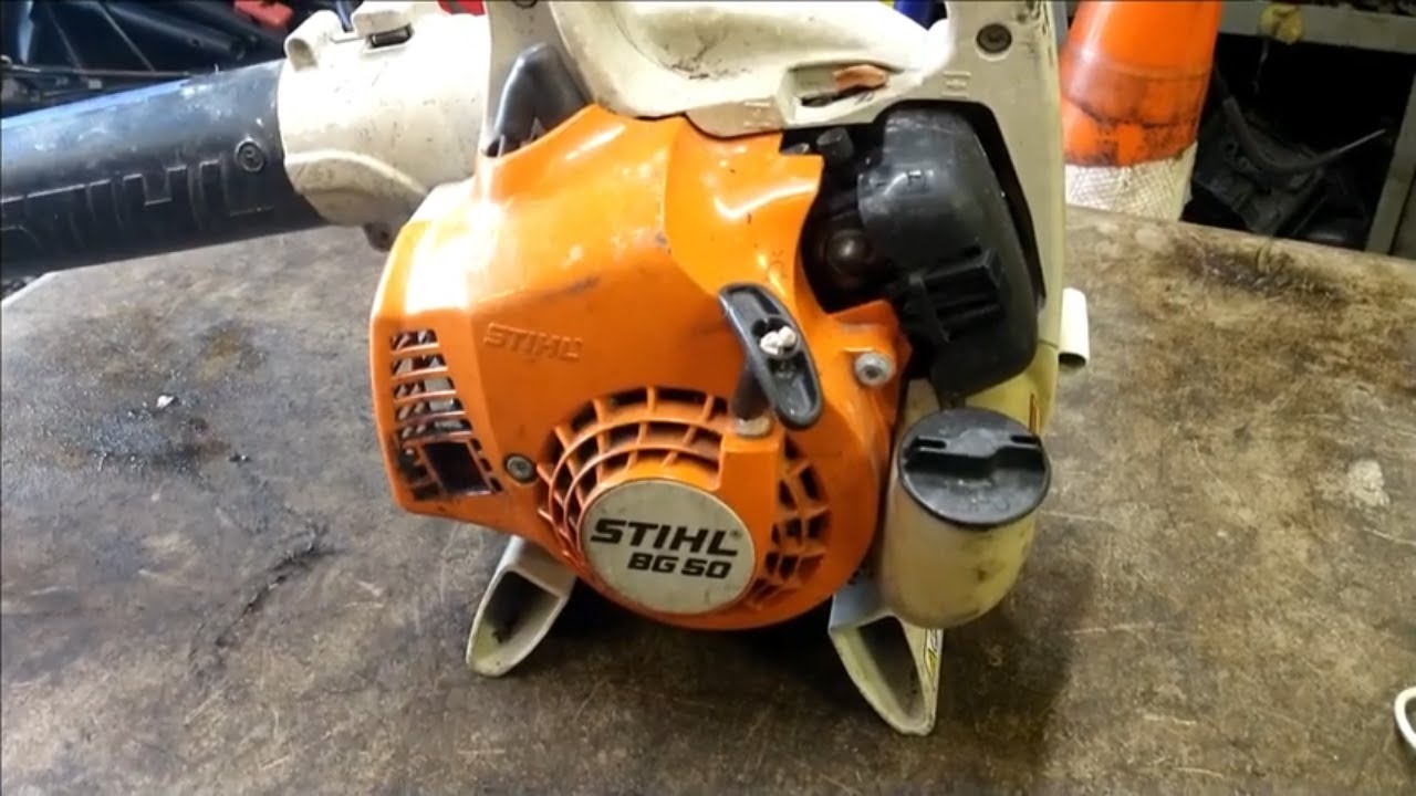 ремонт отдачи воздуходувки stihl bg50