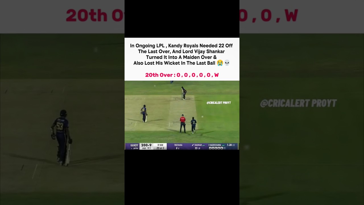 Lord Vijay Shankar Showing His Class In LPL 🤡 |#lpl #lpl2026 #vijayshankar #lastoverthriller #shorts