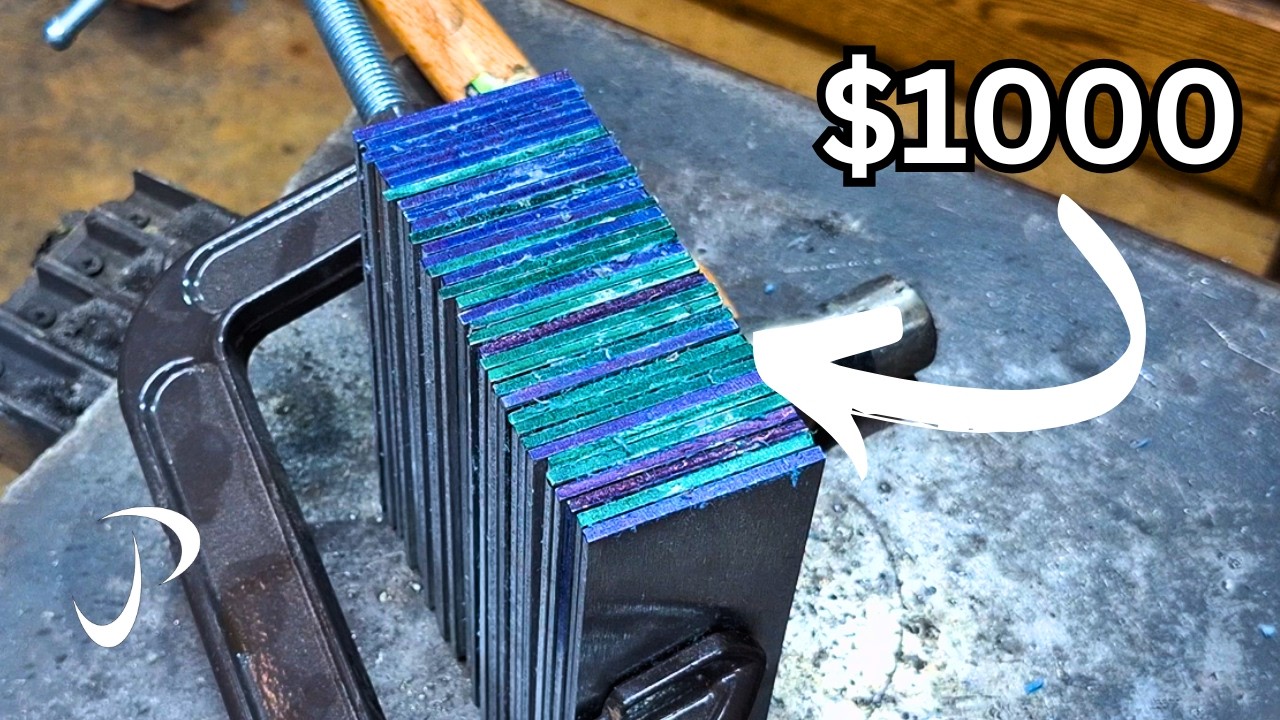 Making a $1000 Gradient Mosaic Damascus Chef Knife