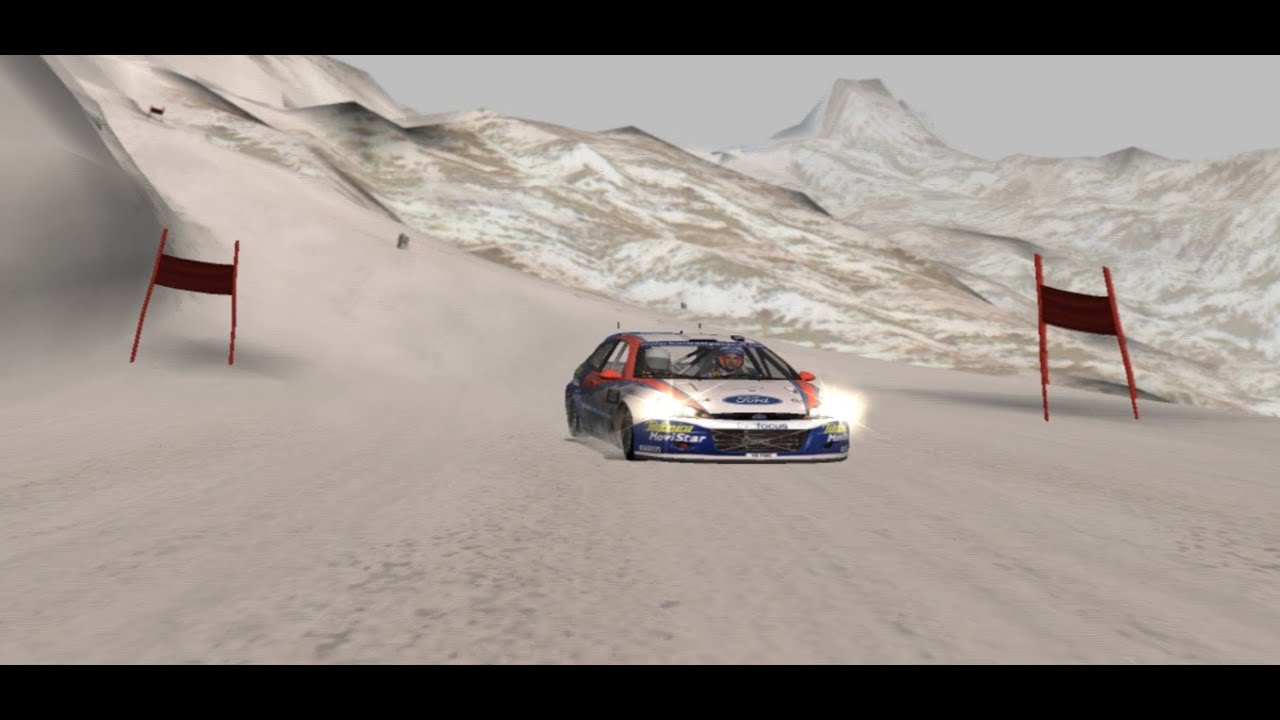 SKI DOWNHILL FORD FOCUS WRC 2 EXTREME PLAYSTATION 2 (ULTRA GRAPHICS SETTINGS) #racing #oldgames