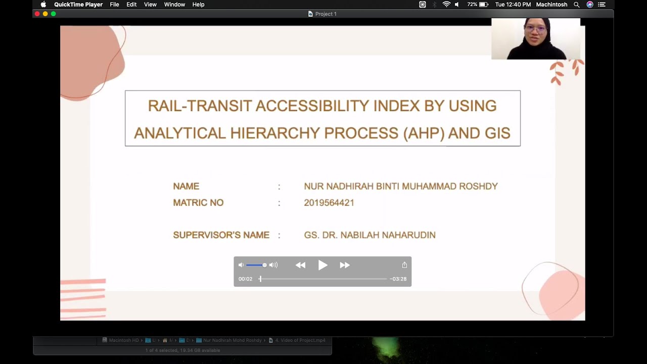 Video Demonstration - Rail Transit Accessibility Index by AHP and GIS