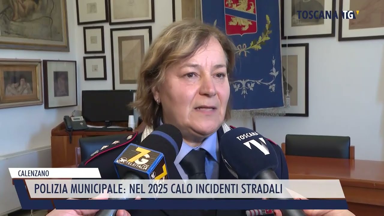 2026-02-22 CALENZANO - POLIZIA MUNICIPALE, NEL 2025 CALO INCIDENTI STRADALI