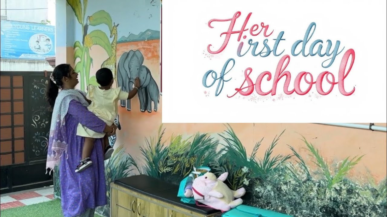 Her first day of school| Things that helped me as a first timemom| #diml#vlogstelugu#vlogs#dailyvlog