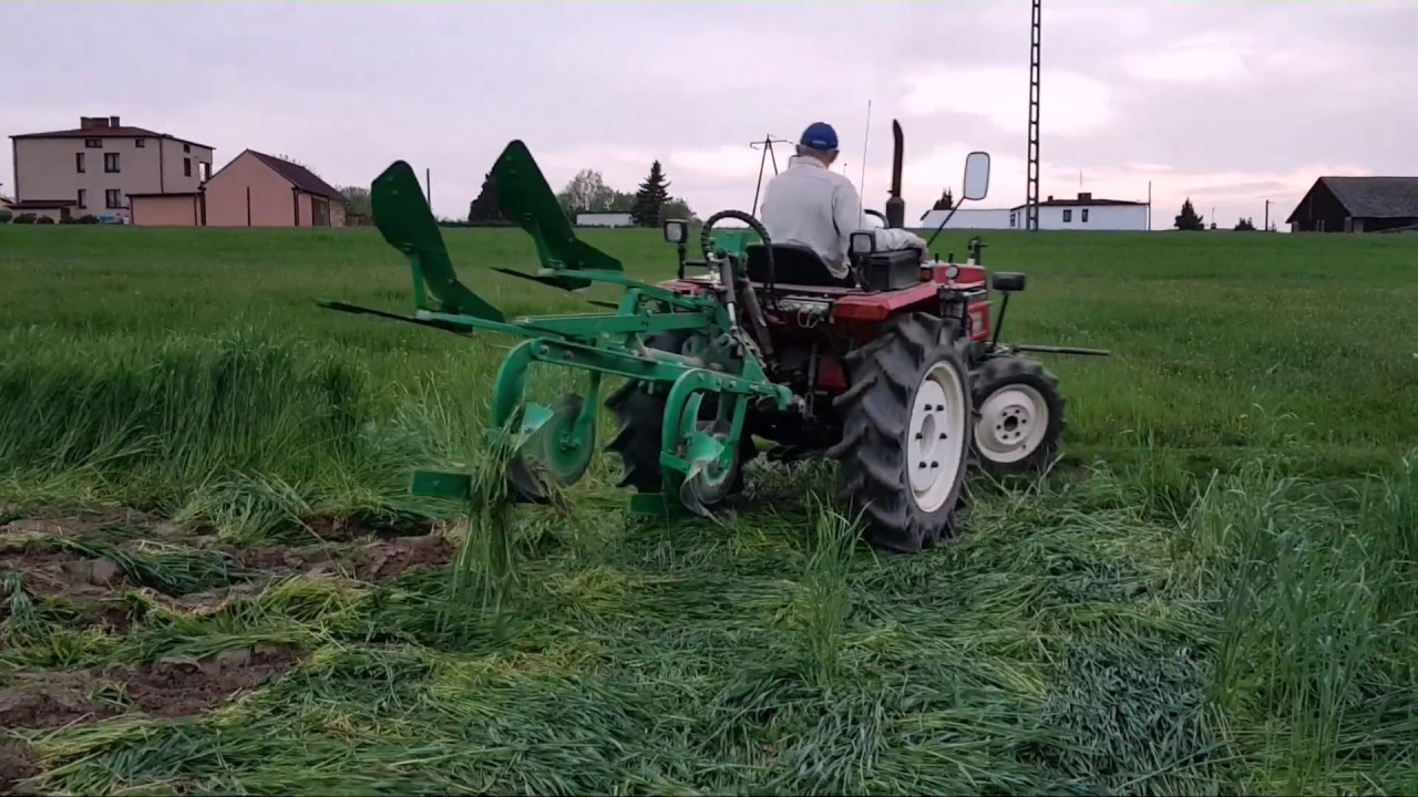 Wiosenna orka żyta pługiem REGENT & YANMAR F24D 4x4